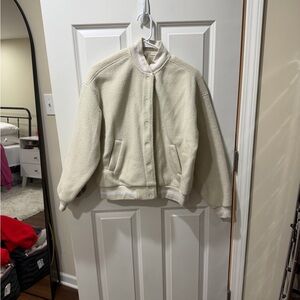 Women's Cream Bomber Jacket